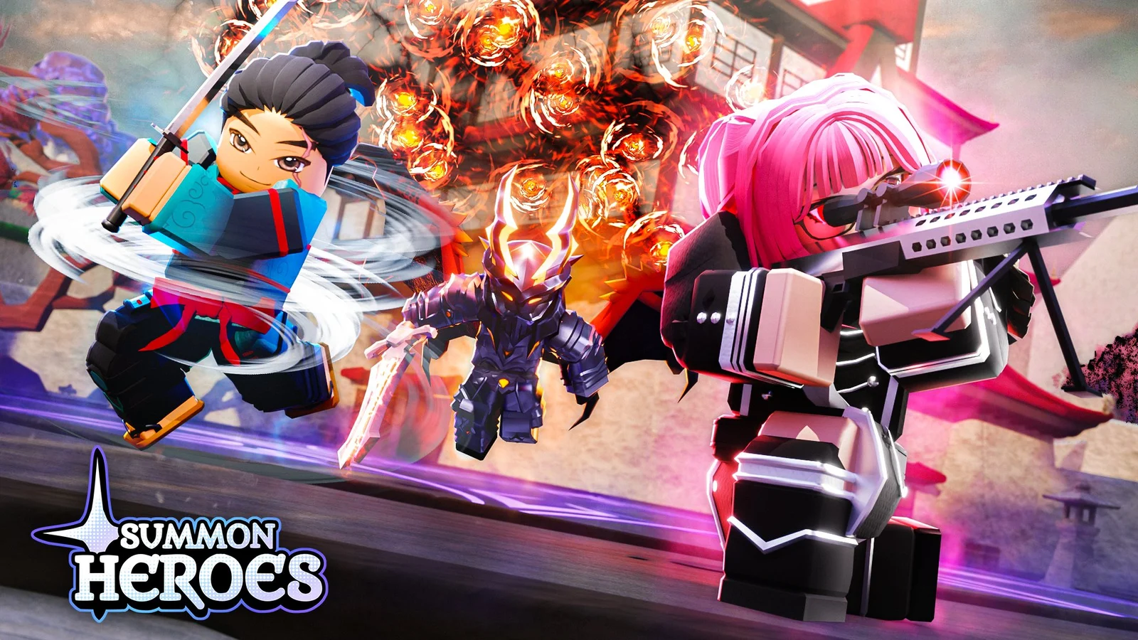 Summon Heroes battle key art